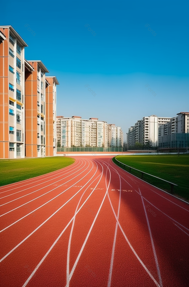 学校校园里的跑道操场背景摄影图,高清,摄影图,摄影图片,图片大全,摄影图免费下载